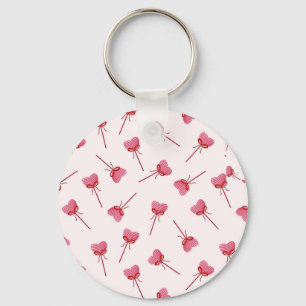 Charmante rode boog patroon Sleutelhanger