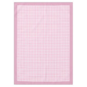 Charmante Roze Geruite Doek Gezellige Tafel Decor Tafelkleed (Voorkant)