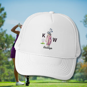 Charmante Roze Golfbag Persoonlijke Monogrammen Trucker Pet