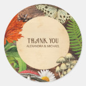 Charmante rustieke bos Natuur geïnspireerd dank u Ronde Sticker (Voorkant)