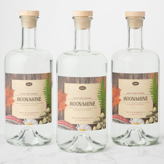 Charmante rustieke bosrijke Natuur geïnspireerd do Likeurfles Etiket (Flessen)