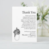 Charmante rustieke minimalistische Verloving cadea Bedankkaart (Staand voorkant)