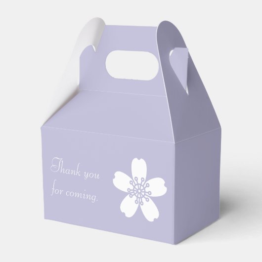Charmante Sakura in Lavendel Favor Box Bedankdoosjes (Voorkant Zijde)