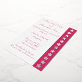 Charmante Sakura in Raspberry Folie Uitnodiging (Gedraaid)