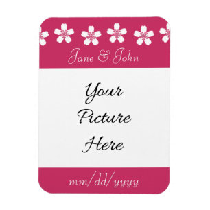 Charmante Sakura in Raspberry Save-the-Date Magnet Magneet