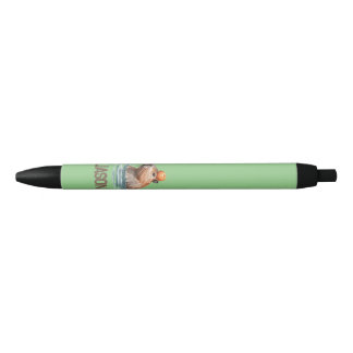 Charmante Schattigee Capybara met Oranje en Kinder Zwarte Inkt Pen