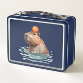 Charmante Schattigee Capybara met Sinaasappel (Achterkant)