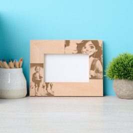 Charmante schoolmeisje en jongen - grillige klaslo gegraveerde lijstjes