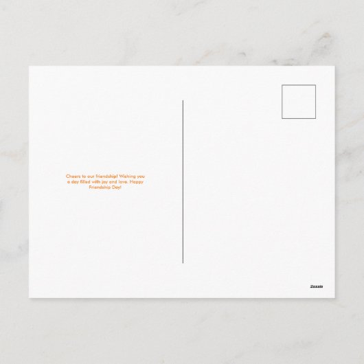 Charmante Sinaasappel en witte koffie en melk Feestdagenkaart (Achterkant)