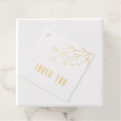 Charmante sjabloon bloemig elegante script folie bedankjes labels (Met doos)