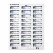 Charmante Sneeuwman Waterverf Winter Forest Gift Etiket (Full Sheet)