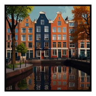 Charmante stad van Amsterdam Perfect Poster