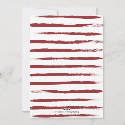 Charmante trendy Joy Deep Red vakantiefoto Feestdagenkaart (Achterkant)