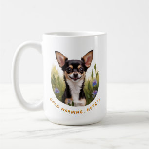 Charmante Tri-Color Chihuahua Ochtend Koffiemok