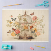 Charmante tuin: Vogelkooi Decoupage Tissuepapier (Craft)