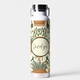 Charmante Tuinliefhebber's-Terracotta & Groene Pla Waterfles