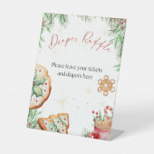 Charmante Vakantie Luier Raffle Reclamebord Met Voetstuk (Voorkant)