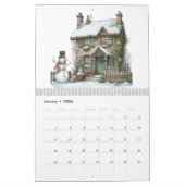 Charmante Waterverf huisjes Kalender (Jan 2026)