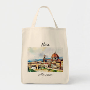 Charmante waterverf schilderkunst Florence in Ital Tote Bag