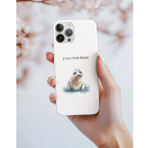 Charmante Waterverf Seal Pup, op maat iPhone 11 Pro Hoesje