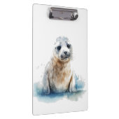 Charmante Waterverf Seal Pup, op maat Klembord (Rechts)