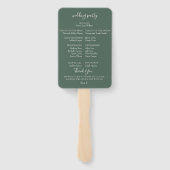 Charmante Wildwood Trouwprogramma Fans Handwaaier (Achterkant)