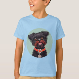 Charmante zwarte hond illustratie t-shirt