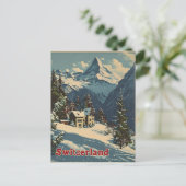 Charme alpin : Carte postale Village Suisse Vintag (Debout devant)
