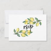 Charme Aquarelle Citron Mariage tropical RSVP (Devant)