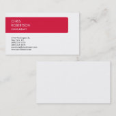 Charme blanc Crimson rouge Carte de visite attraya (Devant / Derrière)