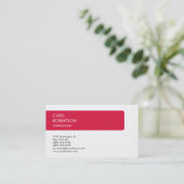 Charme blanc Crimson rouge Carte de visite attraya (Debout devant)