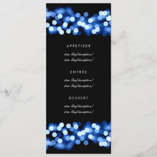 Charme bleu de Hollywood de menu élégant de