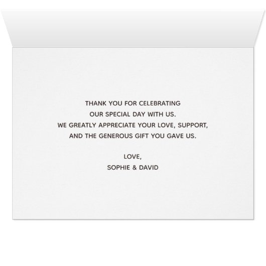 Charme Calligraphie Or Stroke Merci (Intérieur Horizontal (Bas))