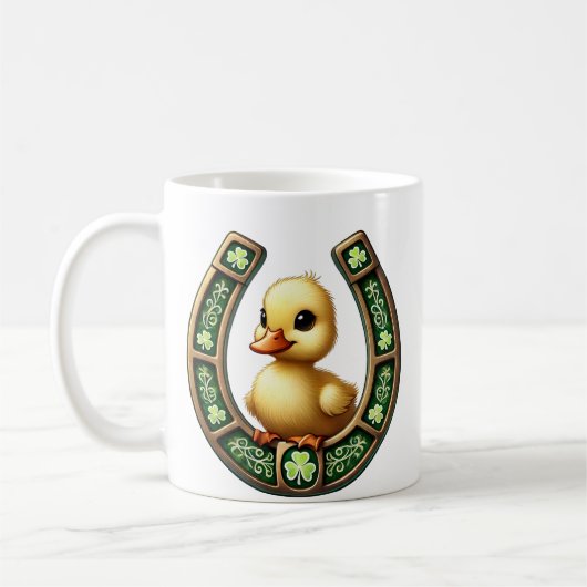 Charme celtique : Duckling sur une Mug en fer à ch (Gauche)