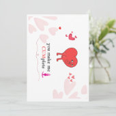 Charme Cheeky : Carte Amour Drôle pour Le Rendre C (Debout devant)