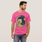 "Charme cosmique | Design T-shirt de la lune souri (Devant entier)