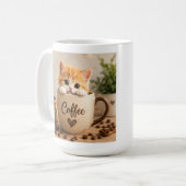Charme de chaton dans une tasse de café (Devant gauche)