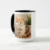 Charme de chaton dans une tasse de café (Devant gauche)