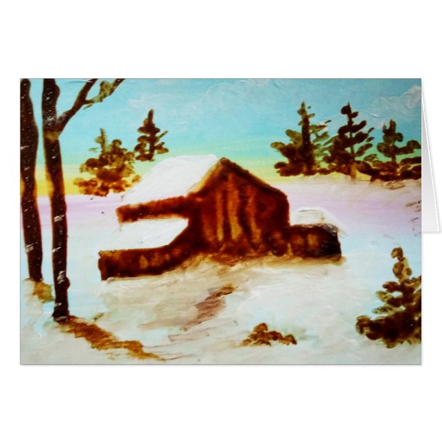 Charme de chutes de neige d'hiver (Devant horizontal)