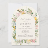 Charme de jardin fleur sauvage | Invitation baby s (Devant)