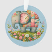 Charme de Prairie Florale à l'Éléphant Patchwork (devant)