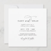 Charme élégant Carré mariage Invitations (Devant)