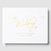 Charme élégant Gold Foil Mariage Livre d'invité (Recto)