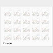 Charme élégant Jardin Enveloppe Mariage Sticker (Feuille)