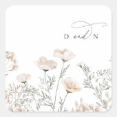 Charme élégant Jardin Enveloppe Mariage Sticker (Devant)