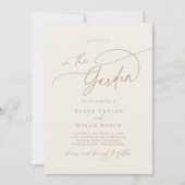 Charme élégant Jardin ivoire Invitations de mariag (Devant)