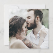 Charme élégant Photo Ivory Gold Wedding Invitation (Dos)