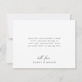 Charme élégant Plat Violet Mariage Merci Cartes (Dos)