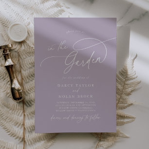 Charme élégant Purple Garden Invitations de mariag