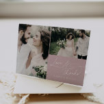Charme élégant rose Mariage Photo Merci Cartes<br><div class="desc">Ces élégantes cartes de remerciement rose mariage de charme sont parfaites pour un mariage simple. Le design minimaliste moderne présente un rose rose poussiéreux intemporel et une calligraphie romantique avec un style de conte de fées bohème, parfait pour un mariage de jardin de printemps ou d'été. Personnalisez l'intérieur de vos...</div>